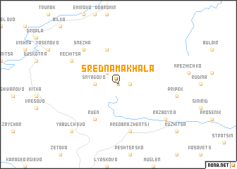 map of Sredna Makhala