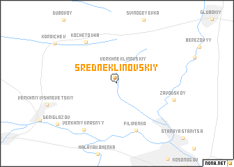 map of Sredne-Klinovskiy