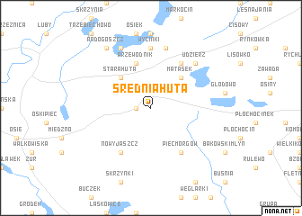 map of Średnia Huta