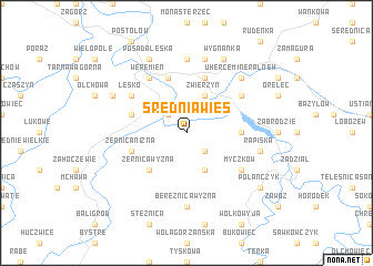 map of Średnia Wieś