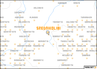 map of Sredni Kolibi