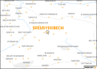 map of Sredniye Kibechi