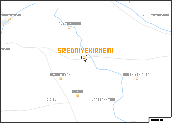 map of Sredniye Kirmeni