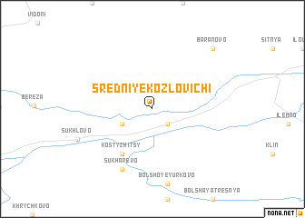 map of Sredniye Kozlovichi