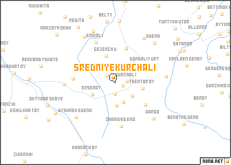 map of Sredniye Kurchali