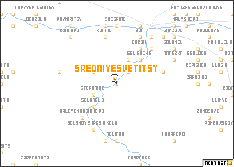 map of Sredniye Svetitsy