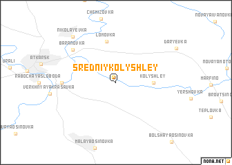 map of Sredniy Kolyshley