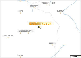 map of Sredniy Kuyum