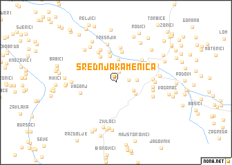 map of Srednja Kamenica