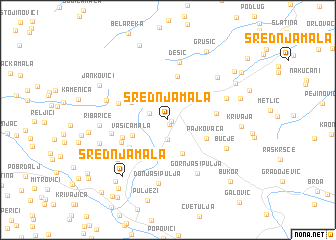 map of Srednja Mala