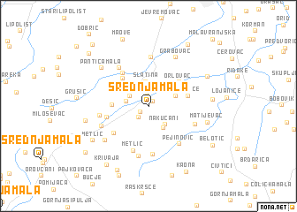 map of Srednja Mala