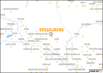 map of Srednja Vas