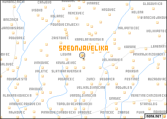 map of Srednja Velika