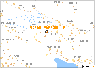 map of Srednje Držanlije