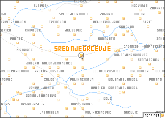 map of Srednje Grčevje