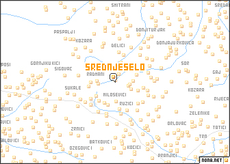 map of Srednje Selo