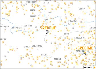 map of Srednje