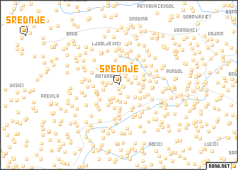 map of Srednje