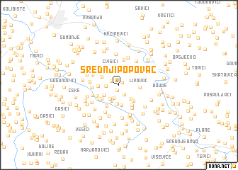 map of Srednji Popovac