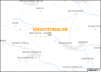 map of Srednyaya Dolina