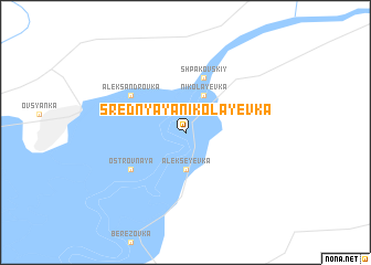 map of Srednyaya Nikolayevka