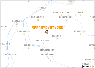 map of Srednyaya Tyrga