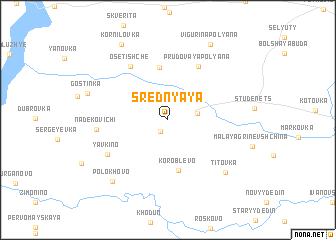 map of Srednyaya