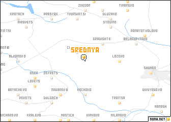 map of Srednya