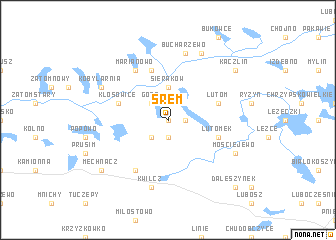 map of Śrem