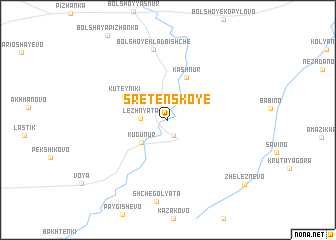 map of Sretenskoye