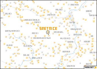 map of Sretnice