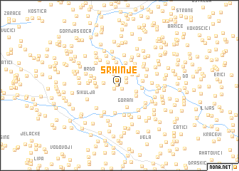 map of Srhinje