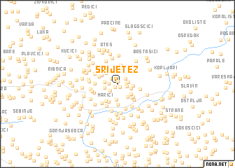 map of Srijetež