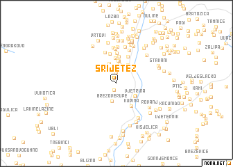 map of Srijetež