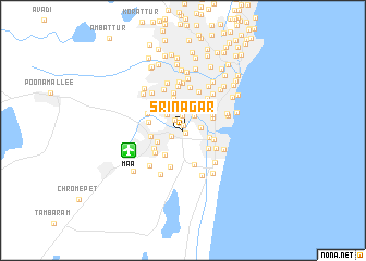 map of Srinagar