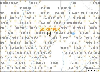 map of Srīrāmpur