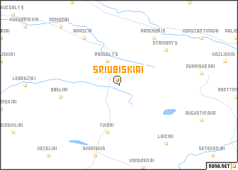 map of Sriubiškiai