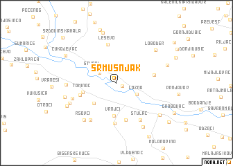 map of Srmušnjak