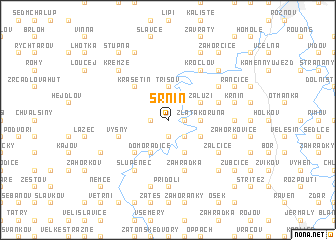 map of Srnín