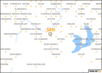 map of Srní