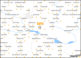map of Srní