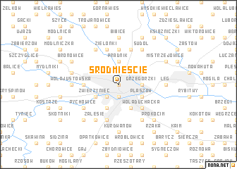 map of Śródmieście