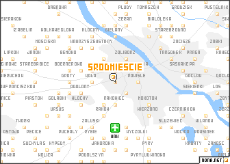 map of Śródmieście