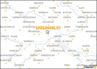 map of Srogów Dolny