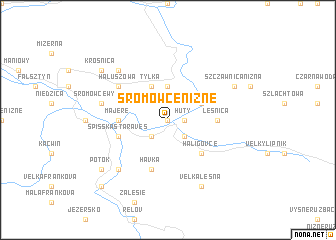 map of Sromowce Niżne