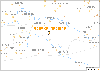 map of Srpske Moravice