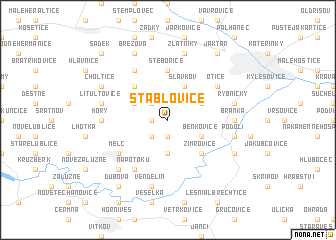 map of Štáblovice