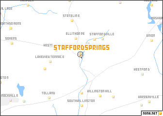 map of Stafford Springs
