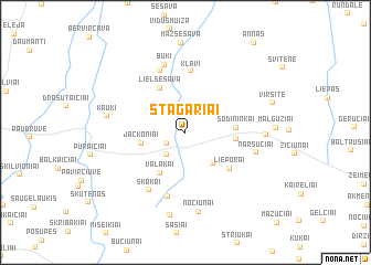 map of Stagariai