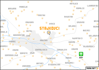 map of Stajkovci